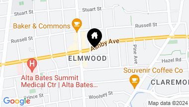 Map of 2729 ELMWOOD AVENUE, Berkeley CA, 94705