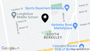 Map of 1808 Stuart Street, Berkeley CA, 94703
