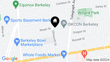 Map of 2807 Ellsworth St, Berkeley CA, 94705