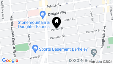 Map of 2124 Parker St, Berkeley CA, 94704