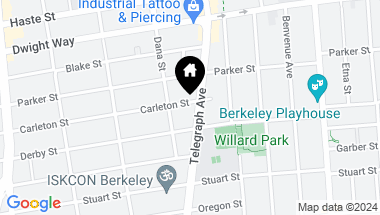 Map of 2628 Telegraph Avenue, Berkeley CA, 94704