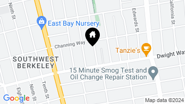 Map of 2422 Bonar Street, Berkeley CA, 94702