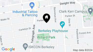 Map of 2620 Hillegass Avenue, Berkeley CA, 94704