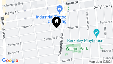 Map of 2414 Parker Street, Berkeley CA, 94704