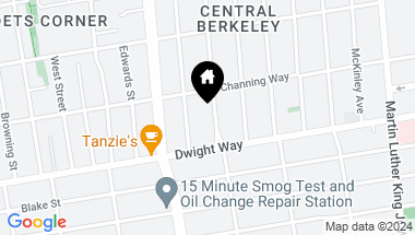 Map of 2422 California Street, Berkeley CA, 94703