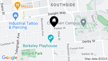 Map of 2601 College Ave 309, Berkeley CA, 94704