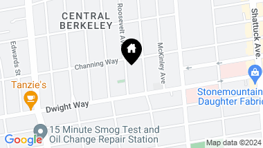 Map of 2421 Roosevelt Ave, Berkeley CA, 94703
