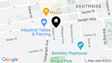 Map of 2521 Regent St, Berkeley CA, 94704