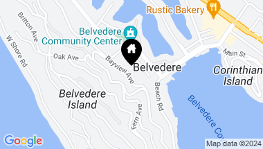 Map of 148 Bayview Ave, Belvedere CA, 94920