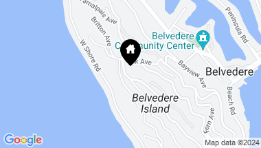 Map of 104 Golden Gate Ave, Belvedere CA, 94920