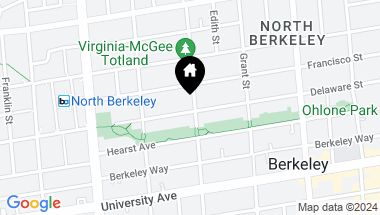 Map of 1744 Mcgee Avenue, Berkeley CA, 94703