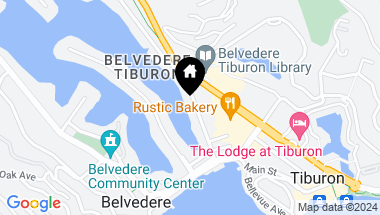 Map of 30 Cove Rd, Belvedere CA, 94920