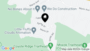 Map of 808 Spring Dr, Mill Valley CA, 94941