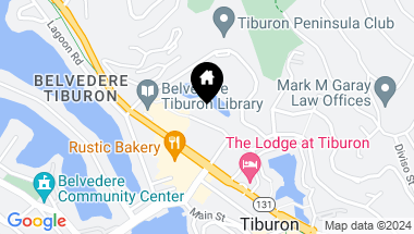 Map of 21 Marsh Rd, Tiburon CA, 94920