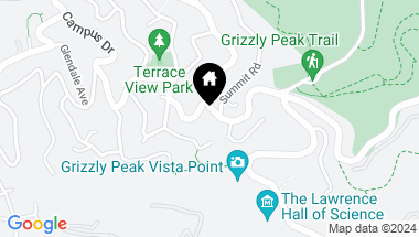 Map of 1484 Grizzly Peak Blvd, Berkeley CA, 94708