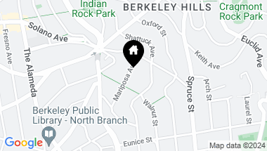 Map of 1025 Mariposa Ave, Berkeley CA, 94707