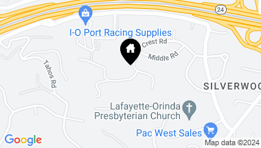 Map of 32 Crest Rd, Lafayette CA, 94549