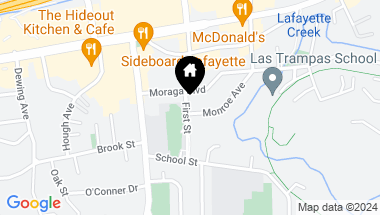 Map of 3498 Monroe Avenue, Lafayette CA, 94549