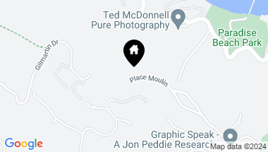 Map of 14 Place Moulin, Tiburon CA, 94920