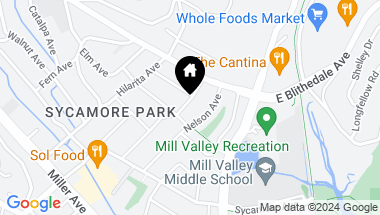 Map of 214 Amicita Ave, Mill Valley CA, 94941