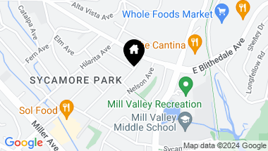 Map of 218 Amicita Ave, Mill Valley CA, 94941