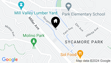 Map of 102 Sycamore Avenue, Mill Valley CA, 94941