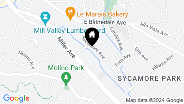 Map of 74 Sycamore Ave, Mill Valley CA, 94941