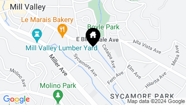 Map of 29 Walnut Ave, Mill Valley CA, 94941
