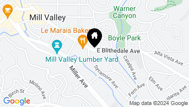 Map of 268 E Blithedale Ave, Mill Valley CA, 94941