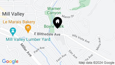 Map of 341 E Blithedale Ave, Mill Valley CA, 94941