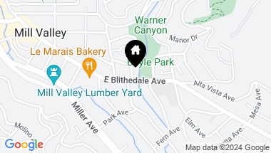 Map of 307-309 E Blithedale Ave, Mill Valley CA, 94941
