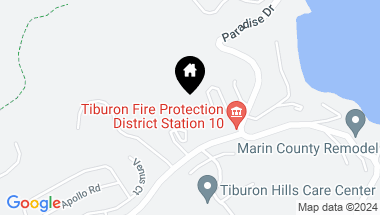 Map of 28 Hillcrest Rd, Tiburon CA, 94920