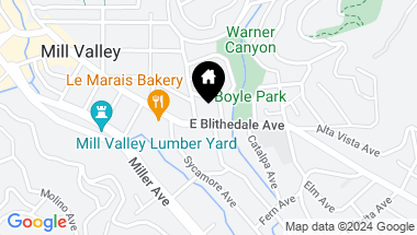 Map of 291 E Blithedale Ave, Mill Valley CA, 94941