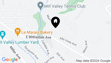 Map of 39 Alvarado Ave, Mill Valley CA, 94941