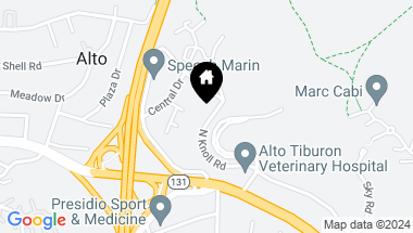 Map of 61 N Knoll Rd, Mill Valley CA, 94941