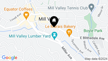 Map of 16 Hill Street, Mill Valley CA, 94941