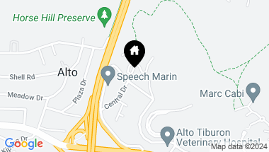 Map of 30 Central Drive, Mill Valley CA, 94941