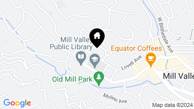 Map of 134 Lovell Ave, Mill Valley CA, 94941
