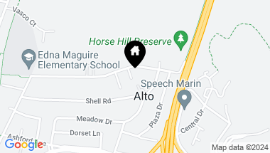 Map of 1 Horse Hill Ln, Mill Valley CA, 94941