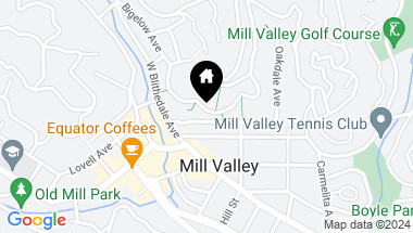 Map of 86 Hillside Ave, Mill Valley CA, 94941