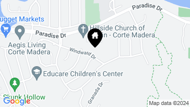 Map of 41 Windward Drive, Corte Madera CA, 94925