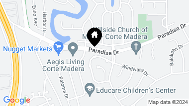 Map of 32 Mariner Green Dr, Corte Madera CA, 94925