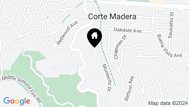 Map of 130 Grove Ave, Corte Madera CA, 94925