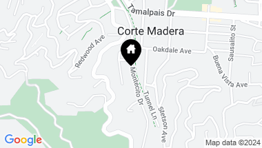 Map of 485 Montecito Dr, Corte Madera CA, 94925