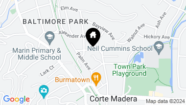 Map of 119 Baltimore Avenue, Corte Madera CA, 94925