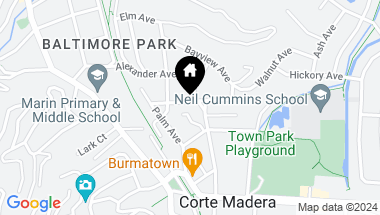 Map of 123 Baltimore Avenue, Corte Madera CA, 94925