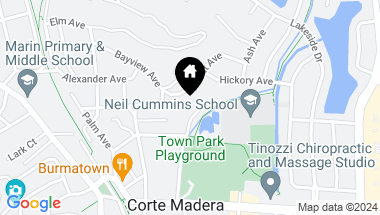 Map of 141 Pixley Ave, Corte Madera CA, 94925