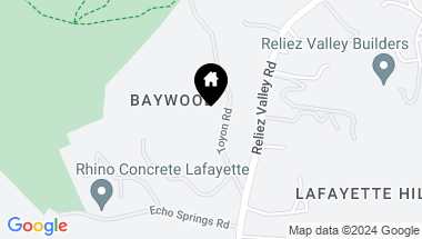 Map of 1749 Toyon Rd, Lafayette CA, 94549