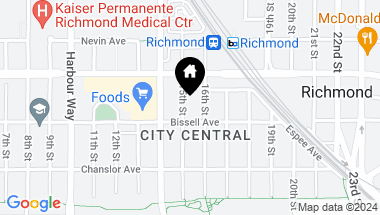 Map of 228 15th Street, Richmond CA, 94801