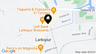 Map of 9 Ward St, Larkspur CA, 94939